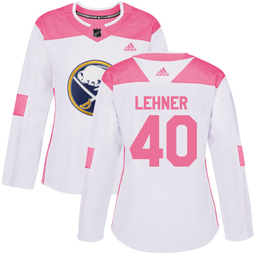 Adidas Sabres #40 Robin Lehner White/Pink Authentic Fashion Women's Stitched NHL Jersey